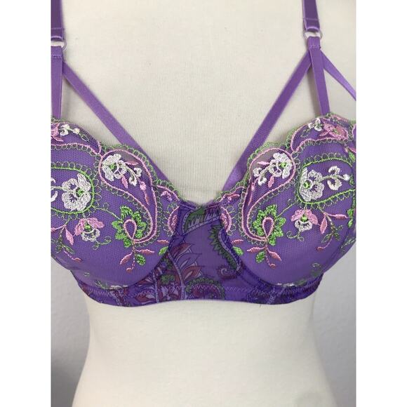 Savage x Fenty Lingerie Bohemian Cage Floral Embroidered Bra - Picture 6 of 11